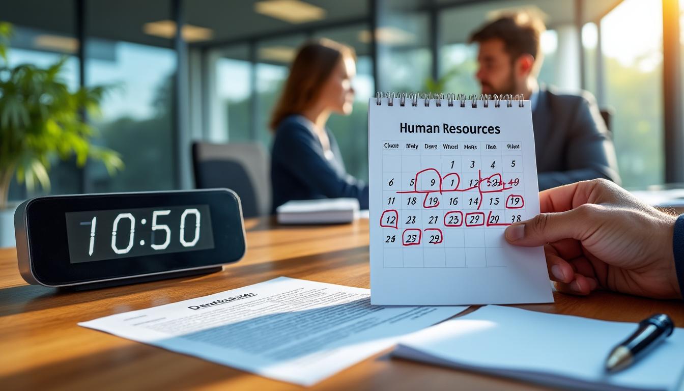 découvrez comment calculer le délai entre l'entretien préalable et la lettre de licenciement, en respectant la procédure légale de licenciement et ses délais obligatoires.
