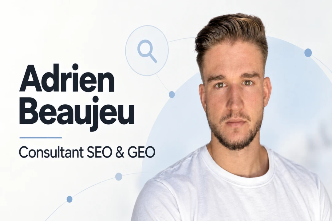 Adrien Beaujeu, consultant SEO et GEO : pionnier du GEO depuis 2025